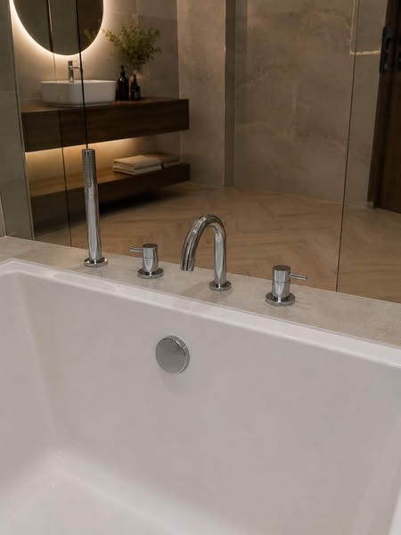 Bathtub built-in mixer repair in Pattaya