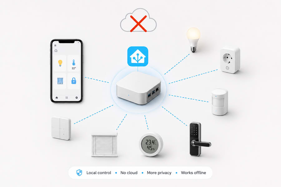 สมาร์ทโฮมแบบไม่พึ่ง Cloud ในพัทยา